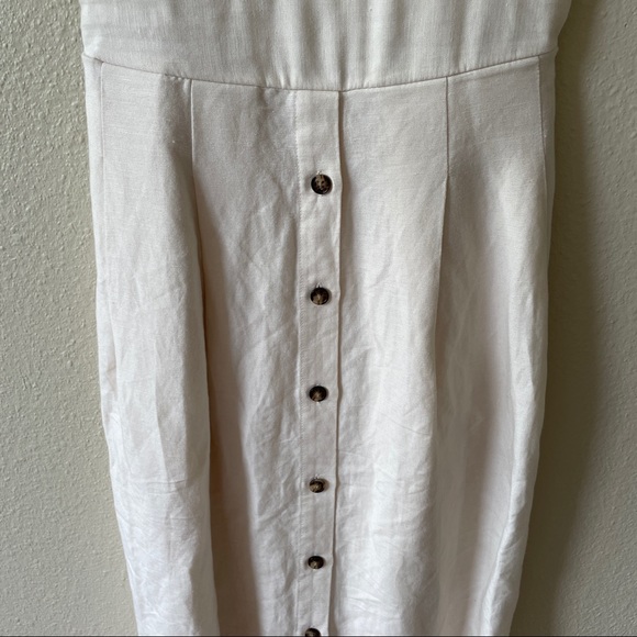 Express Tie Front Linen MIDI Dress XXS - Picture 5 of 7